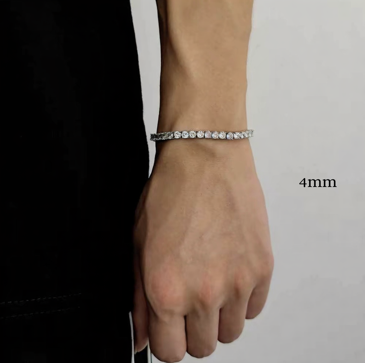 4mm CZ Silver Tennis Bracelet – Diamond-Look, VVS Clarity, Unisex Luxury Jewelry