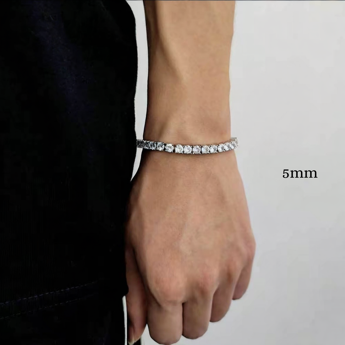 5mm CZ Silver Tennis Bracelet – Diamond-Look, VVS Clarity, Unisex Luxury Jewelry